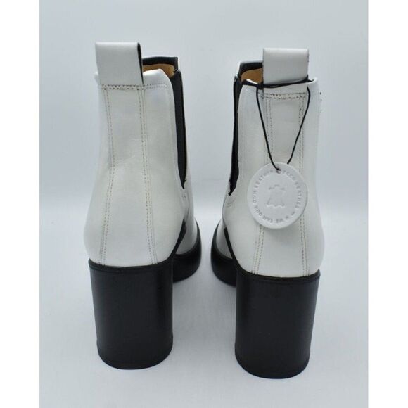 ECCO Womens Sz EU 40 US 9-9.5 Shape Motion 55 Bright White Leather Chelsea Boots - Picture 8 of 12